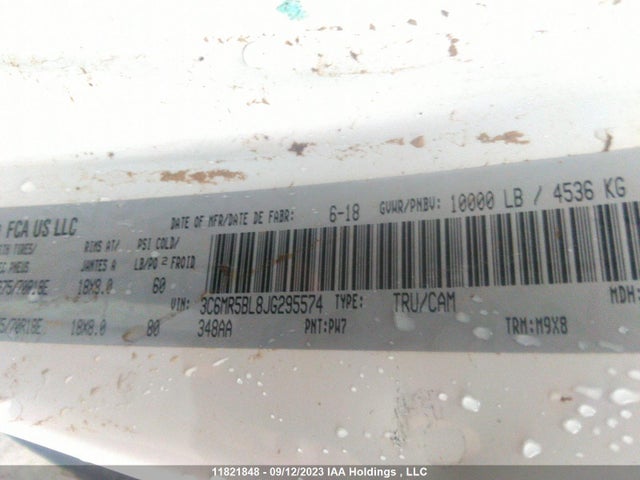 3C6MR5BL8JG295574 RAM 2500 Slt