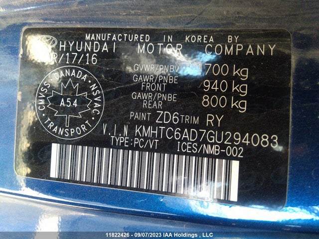 Hyundai VELOSTER 2016 KMHTC6AD7GU294083 Image 9