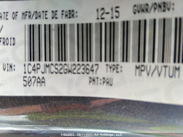 1C4PJMCS2GW223647 Jeep Cherokee North
