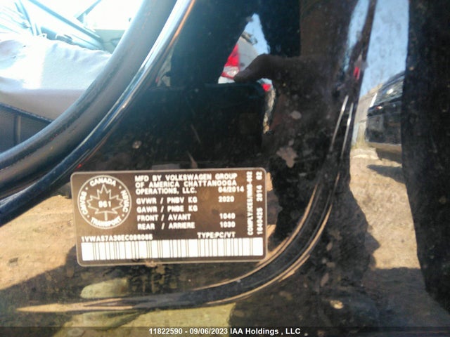 1VWAS7A36EC098065 Volkswagen Passat Trendline