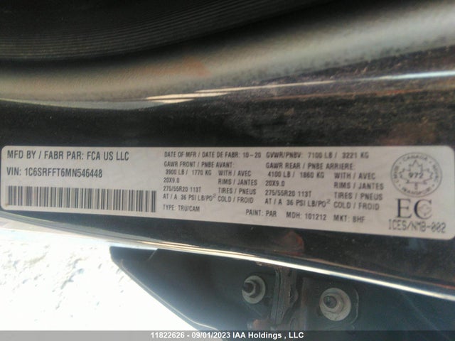 1C6SRFFT6MN546448 RAM 1500 Big Horn