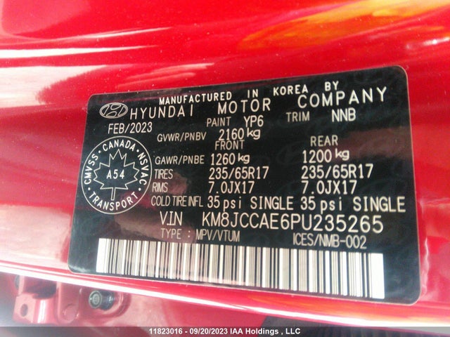 Hyundai Tucson Preferred 2023 KM8JCCAE6PU235265 Image 9