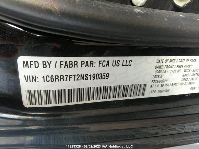1C6RR7FT2NS190359 RAM 1500 Classic Express