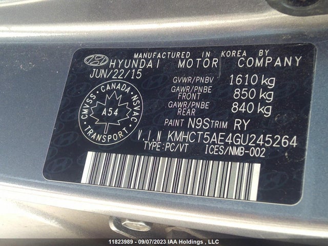 Hyundai ACCENT GL 2016 KMHCT5AE4GU245264 Image 9