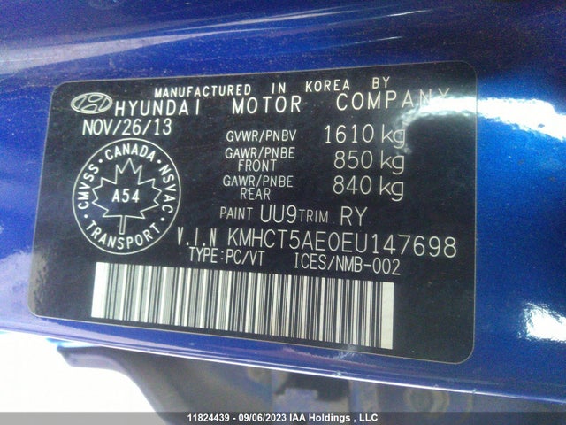 Hyundai ACCENT GL 2014 KMHCT5AE0EU147698 Image 9