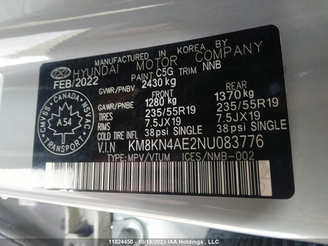 Hyundai Ioniq 5 Preferred 2022 KM8KN4AE2NU083776 Image 9