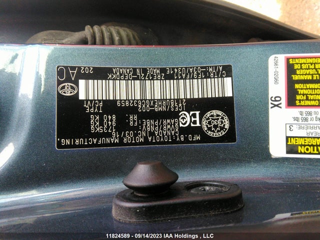 Toyota COROLLA CE/S/LE 2016 2T1BURHEXGC632859 Image 9