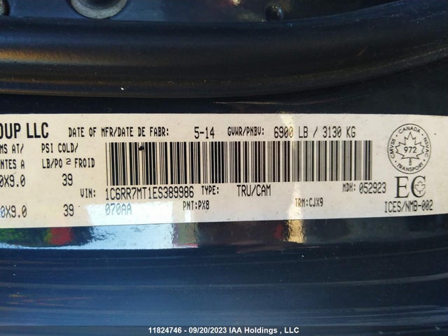 1C6RR7MT1ES389986 RAM 1500 Sport