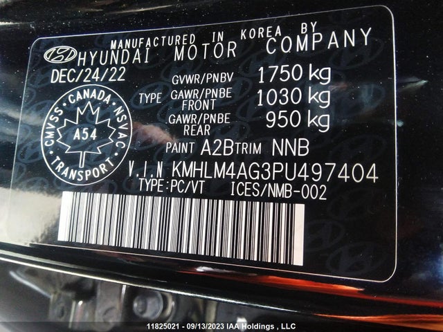 Hyundai Elantra Preferred 2023 KMHLM4AG3PU497404 Image 9