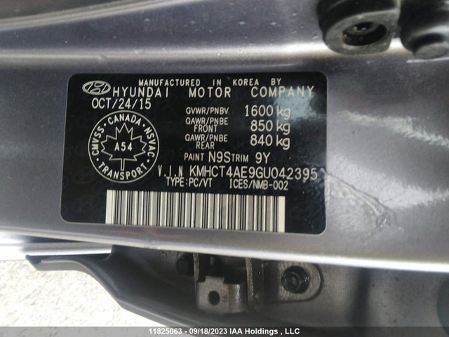 Hyundai ACCENT 2016 KMHCT4AE9GU042395 Image 9