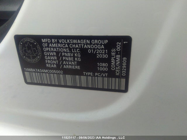 1VWBA7A34MC005002 Volkswagen Passat Highline