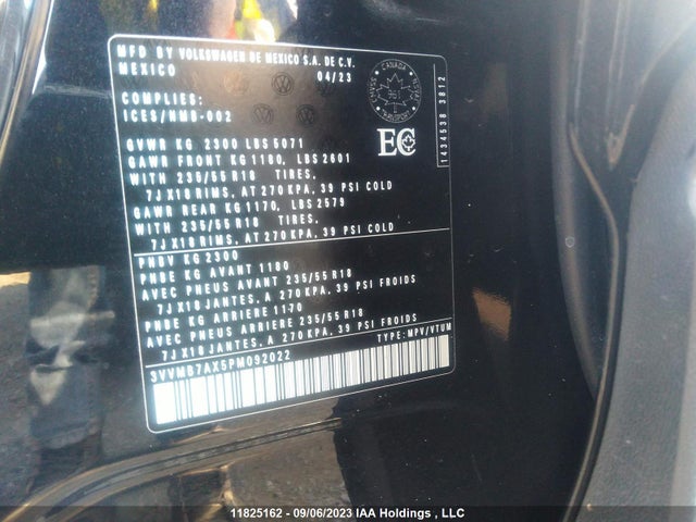 3VVMB7AX5PM092022 Volkswagen Tiguan Comfortline