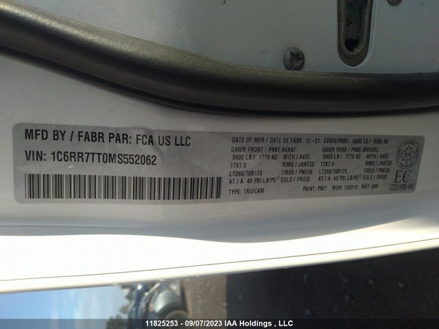 1C6RR7TT0MS552062 RAM 1500 Classic Slt