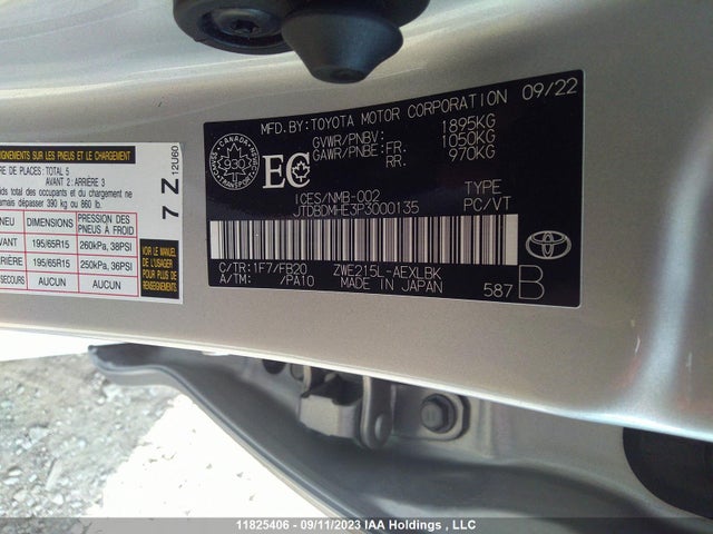 Toyota Corolla Hybrid 2023 JTDBDMHE3P3000135 Image 9
