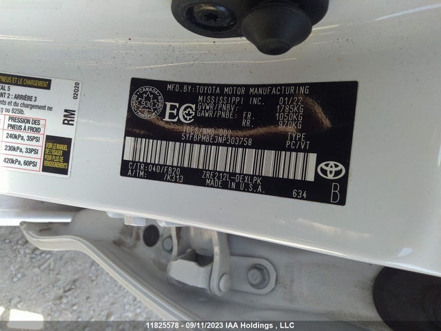 Toyota Corolla L/le/xle 2022 5YFBPMBE3NP303758 Image 9