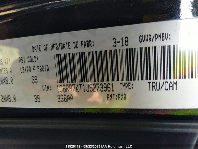 1C6RR7KT1JS273961 RAM 1500 Express