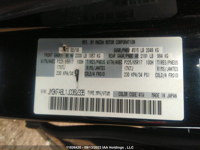 Mazda Cx-5 Gx 2018 JM3KFABL1J0362335 Image 9