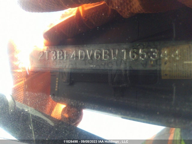 2011 Toyota Rav4 Base მანქანა იყიდება აუქციონზე, vin: 2T3BF4DV6BW165344, აუქციონის ნომერი: 11826498