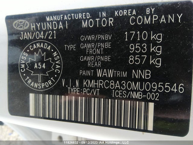 Hyundai Venue Preferred 2021 KMHRC8A30MU095546 Image 9