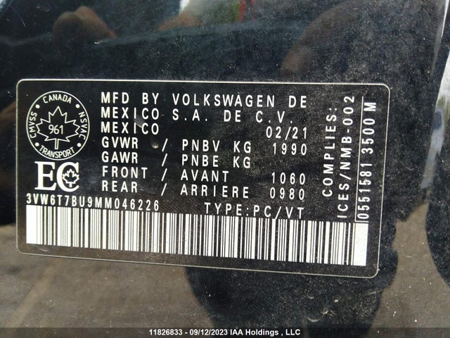3VW6T7BU9MM046226 Volkswagen JETTA GLI