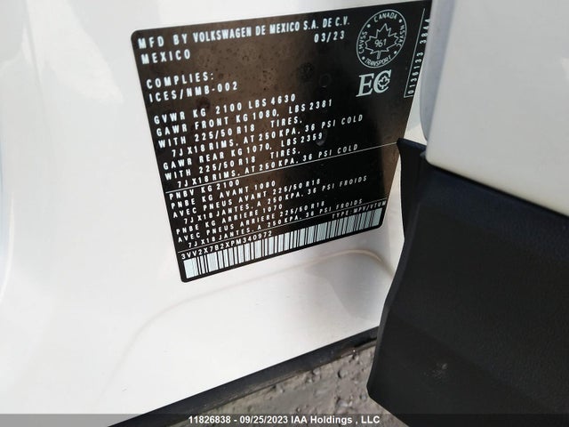3VV2X7B2XPM340972 Volkswagen Taos Highline