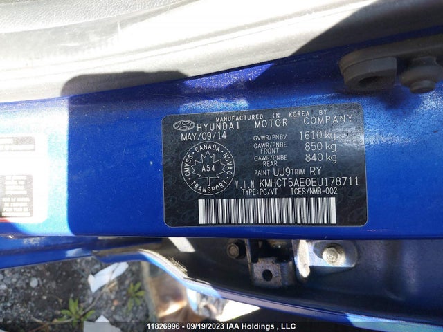Hyundai ACCENT GL 2014 KMHCT5AE0EU178711 Image 9