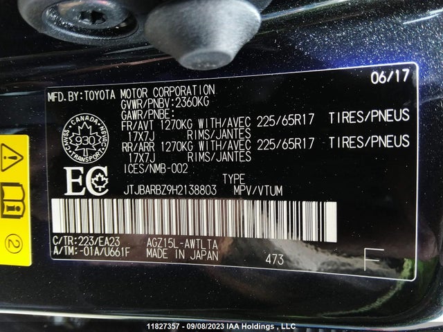 JTJBARBZ9H2138803 Lexus NX 200T