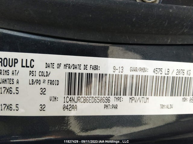 1C4NJRCB6ED650696 Jeep Patriot Limited