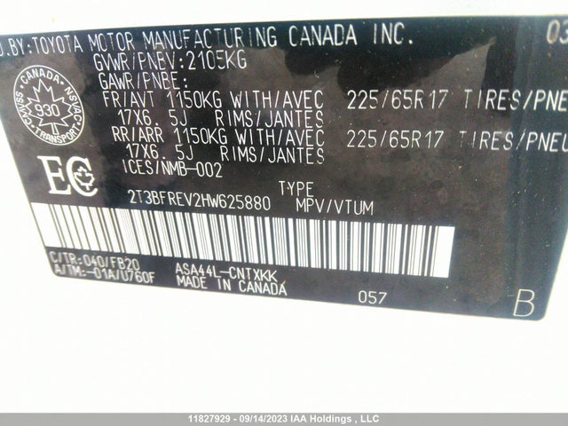Toyota RAV4 LE 2017 2T3BFREV2HW625880 Image 9