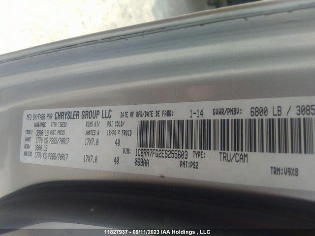 1C6RR7FG2ES255603 RAM 1500 St