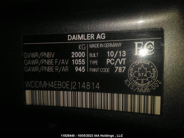 WDDMH4EB0EJ214814 Mercedes-Benz B-class B 250 Sports Tourer