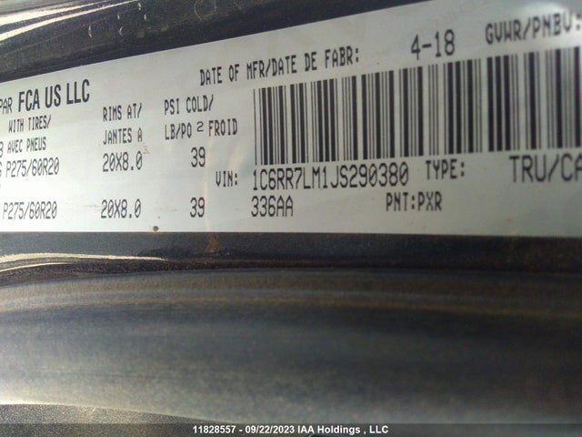 1C6RR7LM1JS290380 RAM 1500 Big Horn