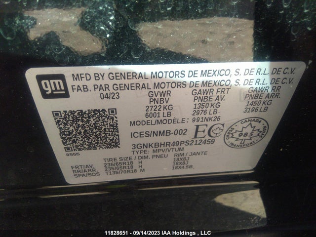 Chevrolet Blazer Lt 2023 3GNKBHR49PS212459 Image 9