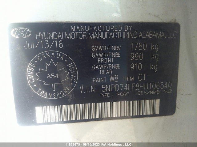 Hyundai Elantra Le 2017 5NPD74LF8HH106540 Image 9