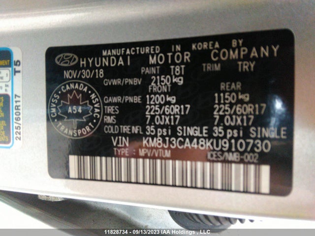 Hyundai Tucson Preferred 2019 KM8J3CA48KU910730 Image 9