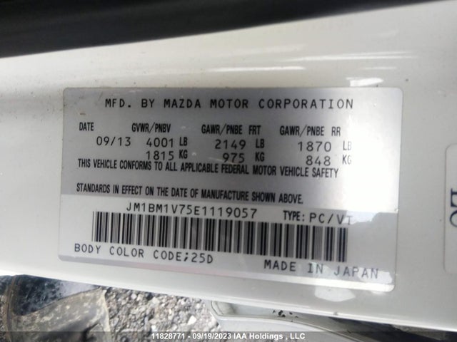 Mazda Mazda3 Gs-sky 2014 JM1BM1V75E1119057 Image 9