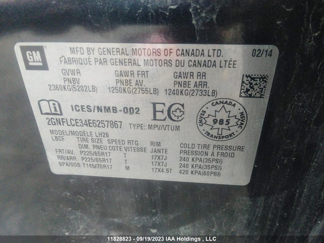 2GNFLCE34E6257867 Chevrolet Equinox
