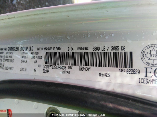 1C6RR7FGXES295430 RAM 1500 St