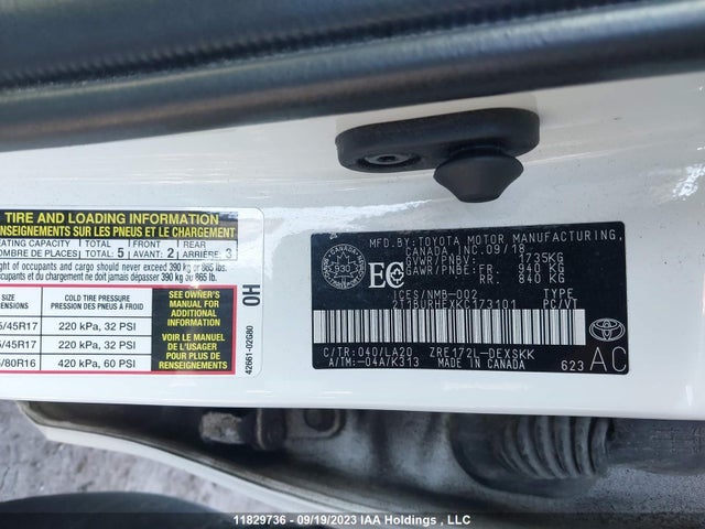 Toyota Corolla Ce/se/le 2019 2T1BURHEXKC173101 Image 9