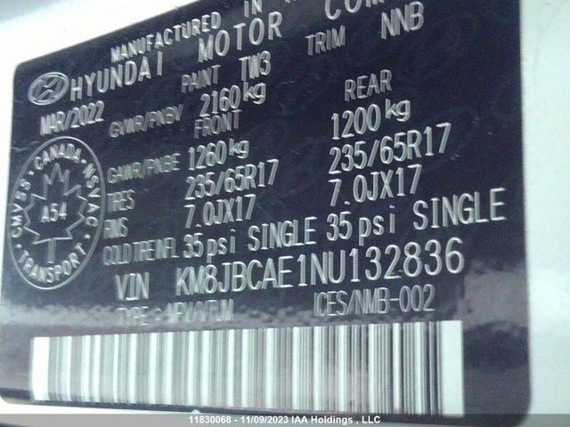 Hyundai Tucson Preferred 2022 KM8JBCAE1NU132836 Image 9