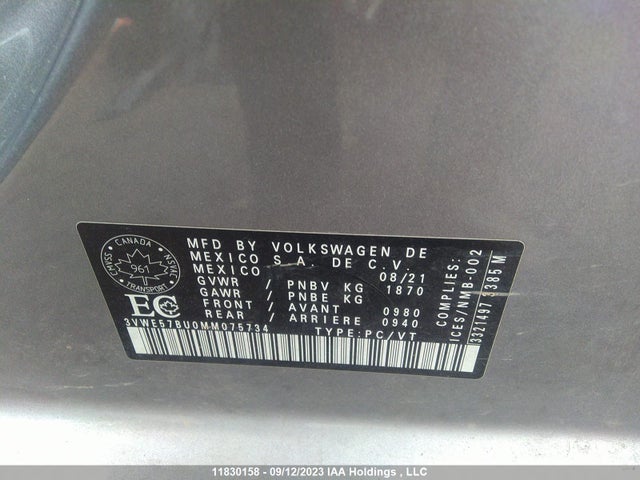 3VWE57BU0MM075734 Volkswagen Jetta Highline