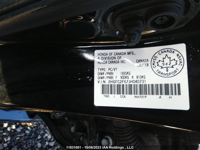 Honda k20c2 2018 2HGFC2F67JH040731 Image 27