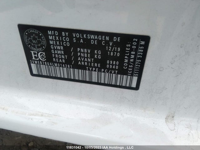 3VWEB7BU4LM014281 Volkswagen Jetta Highline