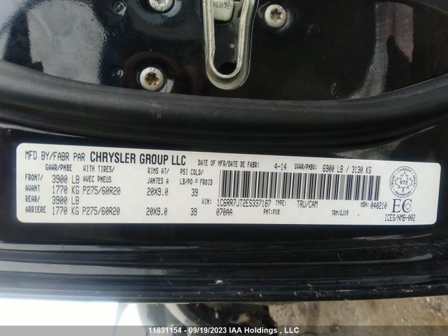 1C6RR7JT2ES337187 RAM 1500 Laramie