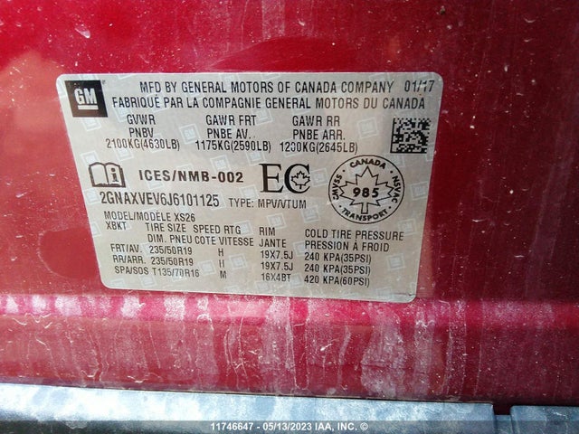 Chevrolet Equinox Premier 2018 2GNAXVEV6J6101125 Image 9