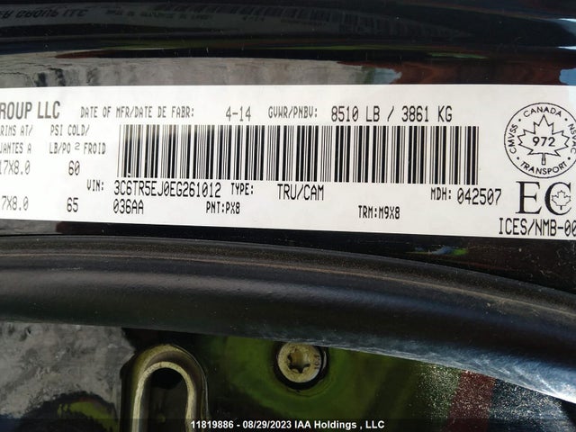 3C6TR5EJ0EG261012 RAM 2500 Power Wagon