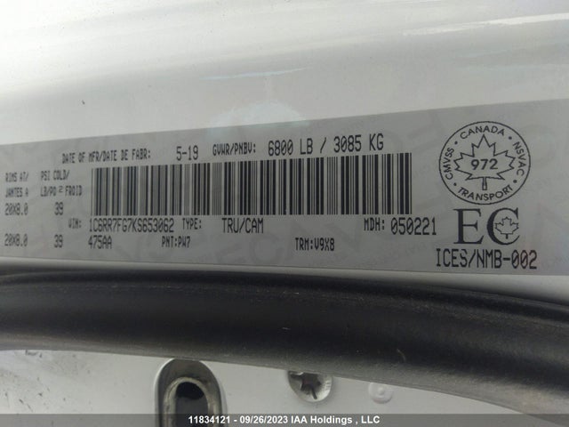 1C6RR7FG7KS653062 RAM 1500 Classic Express