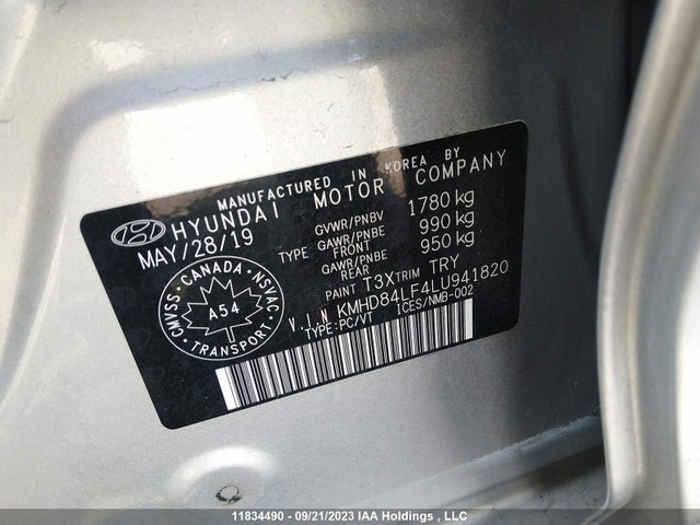 Hyundai Elantra Preferred 2020 KMHD84LF4LU941820 Image 9