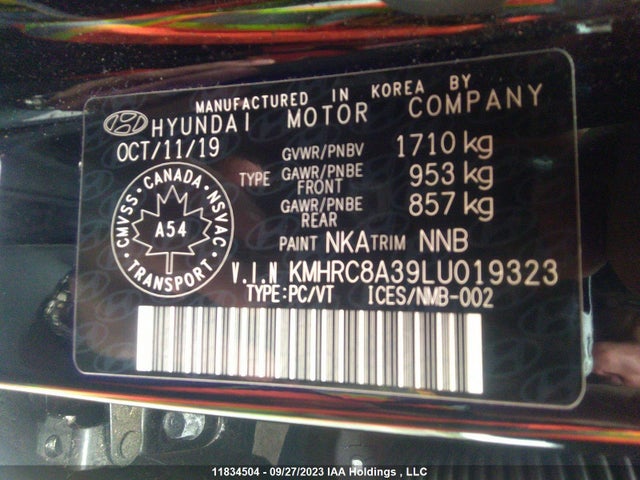 Hyundai Venue Trend 2020 KMHRC8A39LU019323 Image 9
