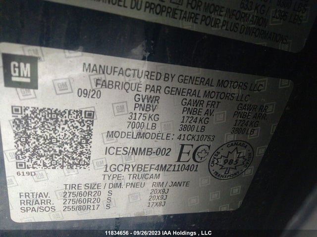 Chevrolet Silverado 1500 Custom 2021 1GCRYBEF4MZ110401 Image 9